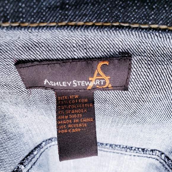 Ashley Stewart Denim Jean Jacket Womens Size 12W - Picture 5 of 6